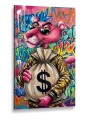 Obraz PINK PANTHER VERSACE STYLE Cash – Nowoczesny Pop Art Pantera do Salonu i Biura