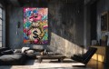 Obraz PINK PANTHER VERSACE STYLE Cash – Nowoczesny Pop Art Pantera do Salonu i Biura