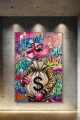 Obraz PINK PANTHER VERSACE STYLE Cash – Nowoczesny Pop Art Pantera do Salonu i Biura