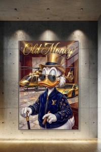 Obraz SCROOGE MCDUCK OLD MONEY Lamborghini – Nowoczesny Pop Art do Biura i Gabinetu