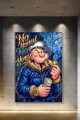 Obraz POPEYE NO MONEY NO HONEY Rolex Style – Pop Art do Salonu i Biura