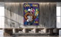 Obraz SYLVESTER TWEETY Cash Is King – Nowoczesny Pop Art Louis Vuitton do Salonu i Biura