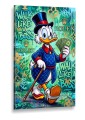 Obraz SCROOGE MCDUCK WALK LIKE A BOSS – Nowoczesny Pop Art Turkus do Gabinetu i Biura