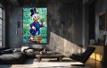 Obraz SCROOGE MCDUCK WALK LIKE A BOSS – Nowoczesny Pop Art Turkus do Gabinetu i Biura