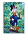 Obraz SCROOGE MCDUCK WALK LIKE A BOSS – Nowoczesny Pop Art Turkus do Gabinetu i Biura