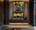 Obraz DAFFY DUCK ALL YOU NEED IS MONEY – Nowoczesny Pop Art Zen do Salonu i Biura