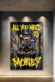 Obraz DAFFY DUCK ALL YOU NEED IS MONEY – Nowoczesny Pop Art Zen do Salonu i Biura