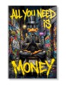 Obraz DAFFY DUCK ALL YOU NEED IS MONEY – Nowoczesny Pop Art Zen do Salonu i Biura