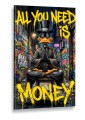 Obraz DAFFY DUCK ALL YOU NEED IS MONEY – Nowoczesny Pop Art Zen do Salonu i Biura