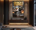 Obraz QUACKS EMPIRE Kaczor Donald Daffy – Nowoczesny Pop Art Militarny do Pokoju i Biura