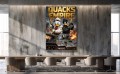 Obraz QUACKS EMPIRE Kaczor Donald Daffy – Nowoczesny Pop Art Militarny do Pokoju i Biura