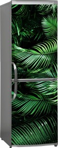Naklejka, Okleina Laminowana na Lodówkę Liście Palmy