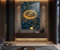 Obraz BITCOIN CRYPTOCURRENCY Circuit Board – Nowoczesny Cyberpunk Hi-Tech do Biura i Gabinetu