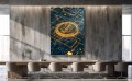 Obraz BITCOIN CRYPTOCURRENCY Circuit Board – Nowoczesny Cyberpunk Hi-Tech do Biura i Gabinetu