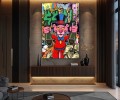 Obraz PINK PANTHER DOM PERIGNON Champagne – Nowoczesny Pop Art Gotówka do Salonu i Biura
