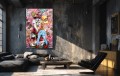 Obraz BUGS BUNNY LOLA GANG GIRL Pink – Nowoczesny Pop Art Graffiti do Sypialni i Garderoby