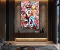 Obraz BUGS BUNNY LOLA GANG GIRL Pink – Nowoczesny Pop Art Graffiti do Sypialni i Garderoby