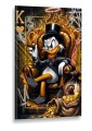 Obraz SCROOGE MCDUCK KING OF HEARTS – Nowoczesny Pop Art Złoto do Biura i Gabinetu