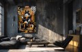 Obraz SCROOGE MCDUCK KING OF HEARTS – Nowoczesny Pop Art Złoto do Biura i Gabinetu
