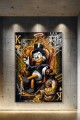 Obraz SCROOGE MCDUCK KING OF HEARTS – Nowoczesny Pop Art Złoto do Biura i Gabinetu
