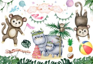 Fototapeta dla dzieci zwięrzątka afryk fsd144