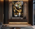 Obraz BUGS BUNNY KING OF HEARTS Snake – Nowoczesny Pop Art Glamour do Salonu i Sypialni