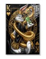 Obraz BUGS BUNNY KING OF HEARTS Snake – Nowoczesny Pop Art Glamour do Salonu i Sypialni