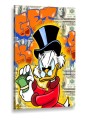 Obraz SCROOGE MCDUCK GET MONEY Cash – Nowoczesny Pop Art Żółty do Biura i Pokoju