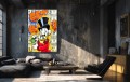 Obraz SCROOGE MCDUCK GET MONEY Cash – Nowoczesny Pop Art Żółty do Biura i Pokoju