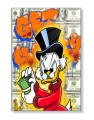 Obraz SCROOGE MCDUCK GET MONEY Cash – Nowoczesny Pop Art Żółty do Biura i Pokoju