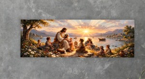  Obraz Religijny Jezus Przyjaciel Dzieci do Salonu sypialni canvas