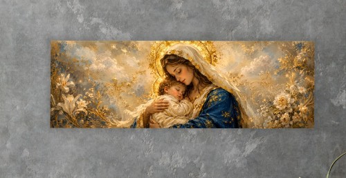 OBRAZ NA PŁÓTNIE CANVAS MATKA BOSKA Z DZIECIĄTKIEM JEZUS