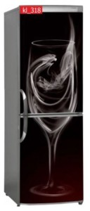 Naklejka, Okleina Laminowana na Lodówkę Kieliszek Dym Wino