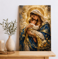 Obraz na płótnie Matka Boska z Dzieciątkiem Jezus Religijny canvas 