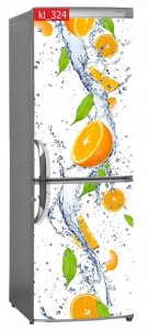 Naklejka, Okleina Laminowana na Lodówkę Pomarańcze w Wodzie