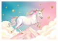 Fototapeta dla dziecka RAINBOW UNICORN pastelowe niebo JEDNOROŻEC