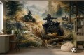 Fototapeta dla CHŁOPAKA QUAD ROAD motyw motoryzacyjny WYŚCIG W LESIE