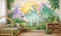 Fototapeta dla CHŁOPCA dino dinozaur stegozaur słodki dinuś