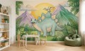Fototapeta dla CHŁOPCA dino dinozaur stegozaur słodki dinuś