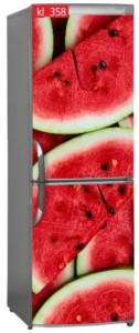 Naklejka, Okleina Laminowana na Lodówkę Arbuz Kawałki