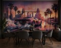 Fototapeta młodzieżowa AUTO MIAMI VIBES palmy zachód 