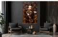 Obraz Myszka Miki – Mickey Suit Louis Vuitton Luxury Golden Trunk Premium
