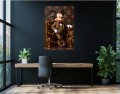 Obraz Myszka Miki – Mickey Suit Louis Vuitton Luxury Golden Trunk Premium
