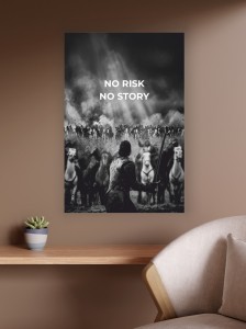 Obraz Jon Snow Bitwa Bękartów – No Risk No Story Motywacja Premium