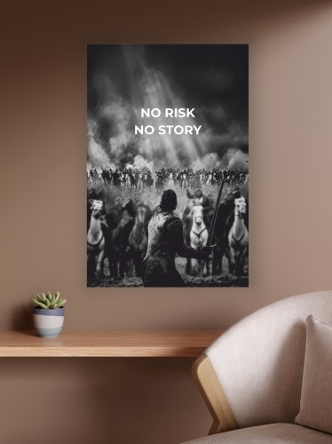 Obraz Jon Snow Bitwa Bękartów – No Risk No Story Motywacja Premium