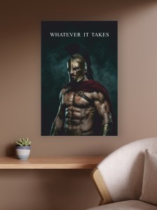 Obraz Wojownik Spartanin – Whatever It Takes Motywacja Biznes Premium