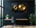 Obraz Kaseta Audio Gold – Life Has No Rewind Motywacja Retro Premium