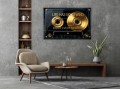 Obraz Kaseta Audio Gold – Life Has No Rewind Motywacja Retro Premium