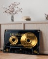 Obraz Kaseta Audio Gold – Life Has No Rewind Motywacja Retro Premium