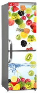 Naklejka, Okleina Laminowana na Lodówkę Owoce Spadające Woda